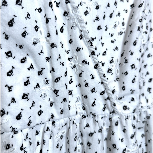 LOFT Petite Eyelet Ruffle Sleeve Crossover Dress - Picture 3 of 3